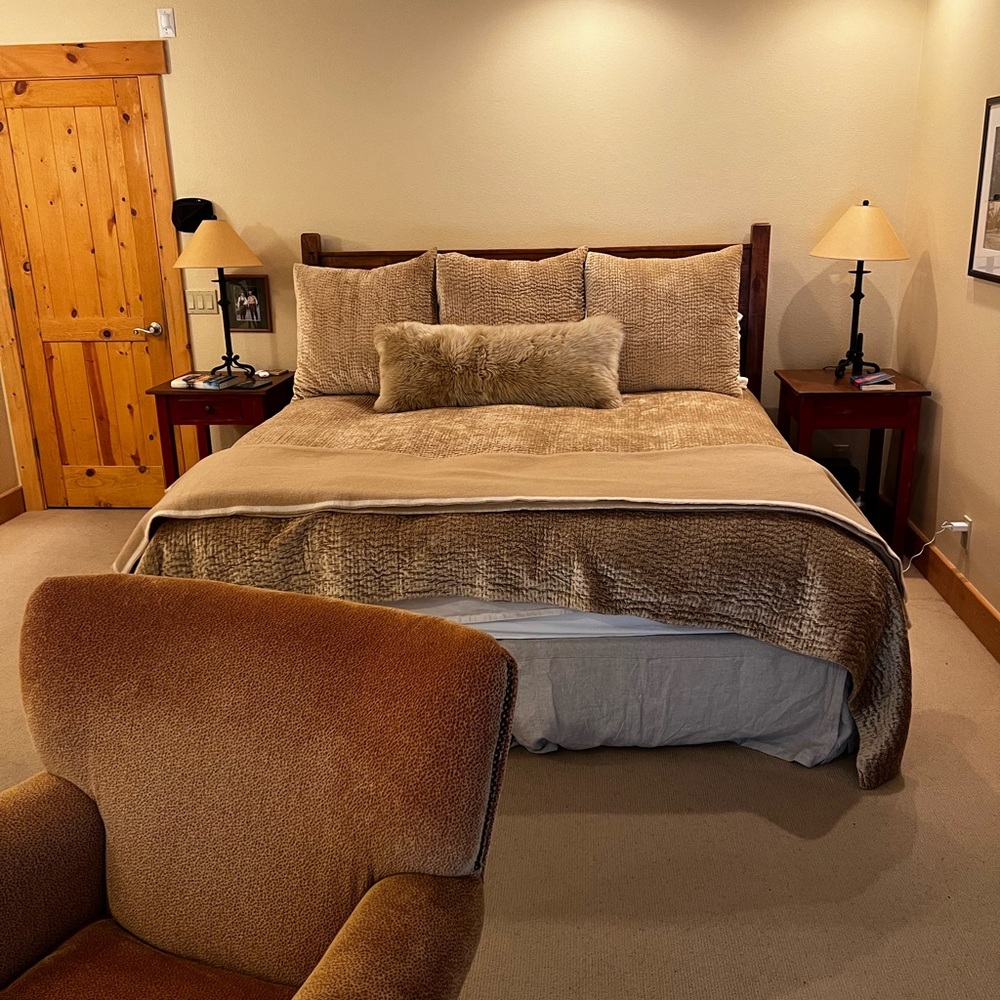 RH Velvet Pick Stitch Quilt in Wheat Quilt and 3 Euro Shams